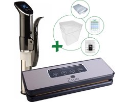 Sous vide bundel met Wartmann 1507(1300W) sous-vide stick - Ziva Easvac vacuümsealer- Groot (18 liter) waterbak reservoir - handige accessoires!