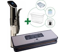 Sous vide bundel met Wartmann 1507(1300W) sous-vide stick - Ziva Easvac vacuümsealer- Klein(7 liter) waterbak reservoir - handige accessoires!