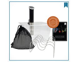 Wartmann Sous Vide Stick 1508 - Complete Set - Waterbak - Rekje - Isolatieballen - Sous Vide kookboek (E-Book) NU MET GRATIS SOUS-VIDE REKJE T.W.V. €24,95!