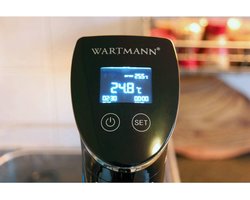 Wartmann Sous Vide Stick Pakket - incl. 12 liter waterbak, 250 isolatieballen en gaartijdentabel – Starter set om gelijk te beginnen met sous vide - Energiebesparing met handige sousvide isolatieballen