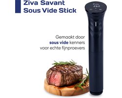 Ziva Savant Sous Vide Precisiekoker (1200W) – Nauwkeurige Temp. Controle tot 0,1ºC, LCD Touch, 30L Capaciteit, Verwarmt tot 95ºC