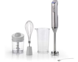 Cuisinart Cordless Pro Hand Blender Draadloze Staafmixer RHB100E - Kloppers / Garde - Maatbeker - Hakmolen - 5 snelheden - Draadloos - Frosted Pearl