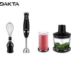 Dakta® 3 in 1 Blender | Gebruiksgemak | Smoothie Blender | Multifunctioneel | Staafmixer | 3 Apparaten | Staafmixerset | Zwart | 500W