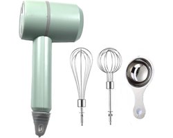 Elektrische handmixer 3-speed USB oplaadbaar - mixer zwepen eierscheider - groen