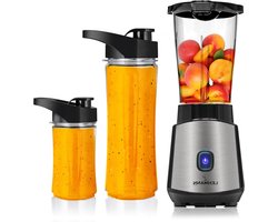 Fresh Juice Mixer staande mixer met twee flessen - Smoothie Maker to go (23.000 omw/min)