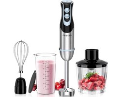 FRESKO® Staafmixer - Staafmixer 4-in-1 Staafmixer - Staafmixers - Staafmixer Beste Getest - Staafmixer Set - Staafmixer Met Hakmolen - Staafmixerset - Hand Blender - Hakmolen Elektrisch - Hakmolen - Staafmixer Kitchenaid