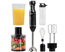 GoodForce RVS Staafmixer - 6 in 1 Staafmixer Set met Hakmolen - Smoothiemaker- Garde - Klopper - 600 ml Mengbeker