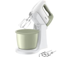 MOULINEX Gebakrobot, Handmixer, 500W, 5 snelheden, kom van 2,5L, 2 gardes + 2 deeghaken, Prep'Mix+ HT464010