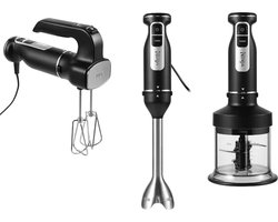 Ninja 3-in-1 Multifunctionele Mixer Set - Staafmixer - Handmixer - Hakmolen - 850 Watt - 700 ml - RVS - CI100EU