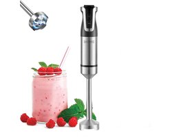 Royalty Line® ESTM800 Staafmixer - Krachtig Motor - 800W - Blender - Handmixer - Met 20 Snelheidsinstellingen en Turbo Functie - RVS / Zwart