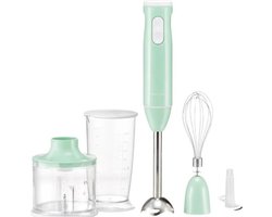 SILVERCREST® 3-in-1 staafmixerset Lichtblauw (Aqua) - 600W - Met 3 verschillende opzetstukken: een garde, een staafmixer en een hakmolen - Snelheden: 5 + turbostand