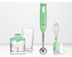 SILVERCREST® Staafmixerset Groen 600W  - Handmixer - Multihakker - Mixerset - Blender - Garde - Hakmolen - Maatbeker