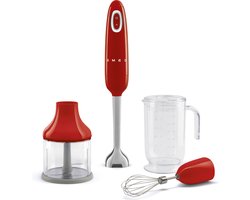 SMEG HBF03RDEU - Staafmixer - Rood - 700W - Met accessoires