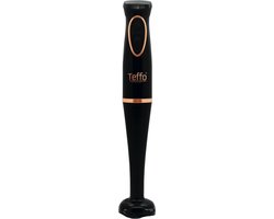 Teffo Staafmixer - 2 Snelheden & ergonomisch Handgreep, afneembare Staaf - 200Watt - Zwart / Rosé Goud