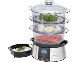 Clatronic Stoomkoker - Food Steamer - 3 Laags - Roestvrij Staal