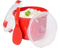 Rijstkoker - Rood - 2,6L - BPA-vrij - Microwave