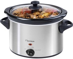 Stoompan - Stoomkoker - 3,5L - 180W - Roestvrij staal - Keramische pan - ASC350 - 240v - Keuken - Zilver -