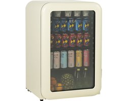 HCK Retro Koelkast 115 Liter - SC-130RB-S - Crèmekleur - 4-22°C