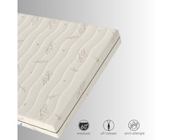 120 x 200 Organic Cotton Pure Topper HR Koudschuim - 12cm - Afritsbaar Wasbaar Tijk - Orthopedisch - Anti-allergisch - - Hybrid - Topdekmatras - Topper XXL - Anti Bacterieel