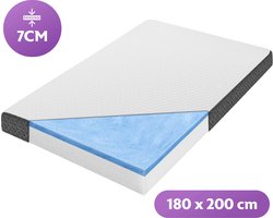 Densi - Topper matras - Topdek Matras - 180x200 cm - 7cm dik - Matras Topper - Traagschuim - Afritsbare en wasbare hoes - Premium hotelkwaliteit - 60 dagen proefslapen