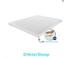 Dokterslaap© - Matras Topper - 90x200cm - Hotel kwaliteit - Nasa - Traagschuim - Matrastopper - Topdekmatras - Topdek matras - Topmatras - Topper - Ergonomisch - ca 7 CM