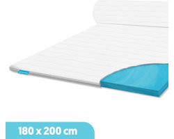 Dreamlab Topper matras 180x200 – 2-Pers Topdekmatras - Naturalis® HR Koudschuim – Antibacterieel - Orthopedisch Verantwoord - 4 Seizoenen - Incl Wasbare Hoes