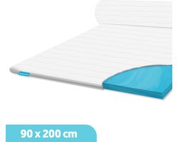 Dreamlab Topper matras 90x200 – 1 Persoons Topdekmatras - Naturalis® HR Koudschuim – Antibacterieel - Orthopedisch Verantwoord - 4 Seizoenen - Incl Wasbare Hoes