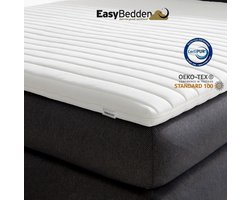 Easy Bedden® Topmatras - 120x180 - Topper Matras HR Koudschuim - Hybrid - Topdekmatras - circa 7 cm - Afritsbaar Wasbaar Tijk - Orthopedisch Purschuim - Anti-allergisch - Topper Hotel XL - Anti Bacterieel