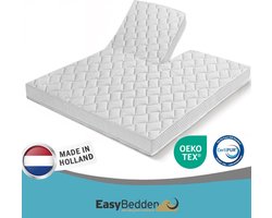 EasyBedden® SPLIT Topdekmatras XXL - Topper 180x200 - 12 cm dik - TENCEL SILVER hoes - Visco Nasa Traagschuim GEL - circa 12cm dik - Orthopedisch