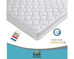 EasyBedden® Topdekmatras XXL - Topper 200x200 - 12 cm dik - Silver Tencel hoes - Visco Nasa Traagschuim GEL - circa 12cm dik - Orthopedisch