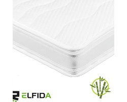 Elfida - Luxe Bamboo Schuim Topper - Hybrid Schuim - Wasbare hoes - 12 cm dik - 160 x 200 cm