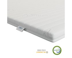 Koudschuim topper 120x190x7 - medium hardheid - afritsbaar - wasbaar - orthopedisch - hypoallergeen topdek matras - CertiPUR® en Okoetex gecertificeerd - Als beste getest!