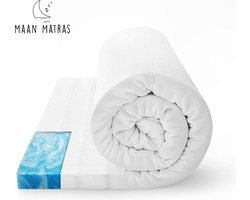 Maan matras® Topper - Topper 140x200 - Topdekmatras - Matrashoes met rits - Matrasvernieuwer - Hybrid Traagschuim - Hotel kwaliteit - Gratis retourneren - Duurzaam - Anti bacterieel - Ergonomisch & Hygiënisch