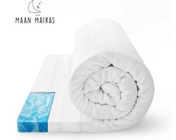 Maan matras® Topper - Topper matras 180x200 - Topdekmatras - Matrashoes met rits - Matrasvernieuwer - Hybrid Traagschuim - Hotel kwaliteit - Gratis retourneren - Duurzaam - Anti bacterieel - Ergonomisch & Hygiënisch