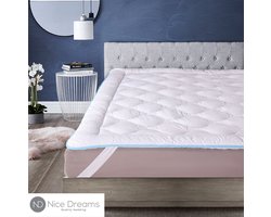 Nice Dreams - Anti Bacterieel Hotel Topper - Oplegmatras - Matrasbeschermer - Zachte Topper - Tweepersoons - 160x200 cm - Wasbaar