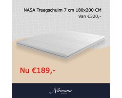 Nirwana Bedden Topper - Topmatras - Matrastopper - Matras - 180x200x7 cm - Traagschuim