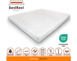 Tencel Topper - Nasa Traagschuim - Topdekmatras XXL Best Quality Ergonomisch - 180x210cm - ca 12cm dik matras - Bestrest Bedden®