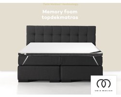 Twin Motion® Topper 180x200 cm - Topdekmatras - Matrastopper - Traagschuim & Koudschuim - Medium Hardheid - 8 cm dik