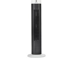 Inventum VTO812WA - Torenventilator - 3 snelheden - 3 windtypes - Afstandsbediening - Timer - 76,5 cm hoog - 85 graden oscillatie - Wit/Zwart