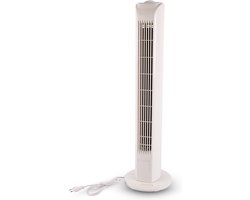 Krachtige Wit Torenventilator met 3 Oscillatiesnelheden | 45W | Met 78cm Hoog en 12cm Breed | Perfect voor Verkoeling in Kantoor, School & Thuis