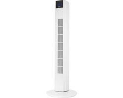 Teesa TSA8033 - Torenventilator met afstandsbediening, 3 standen, LED-touchscreen, wit