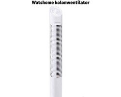 Watshome Kolomventilator - Staande Ventilator - Hoge Verticale Torenventilator - Zwart