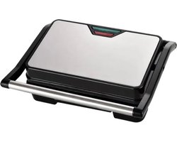 Croque Monsieur Toestel - Tosti Apparaat - Contactgrill met Anti-aanbaklaag - 750 W - Grijs