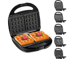 Dailysuppliess Contactgrill - Tosti Apparaat - Tosti-ijzers - Panini Grill - Zwart met Zilver