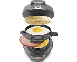 Huishoudelijke Ontbijtmachine Hamburg Tosti Maker Met Eierkoker – All-in-One Brood, Sandwich en Wafel Machine