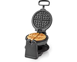 Nedis Wafelijzer - Belgische wafels - 17 cm - 1000 W - Automatische temperatuurregeling - ABS / Roestvrij Staal