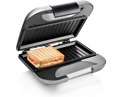 Princess 127003 Sandwichmaker Deluxe – Tosti apparaat voor 2 tosti’s – Grillplaten - Zilver