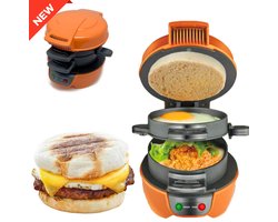 RAF - Hamburger Maker- tosti apparaat- Eierkoker Ring - broodrooster - Non Stick- Sandwich Omelet- Broodrooster Machine Ontbijt - Draagbaar - 4 in 1 - 600W - tosti ijzer