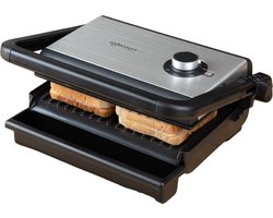 Safecourt Kitchen Panini-grill - Tosti apparaat - Contactgrill - Grill apparaat - Krachtig - Zwart