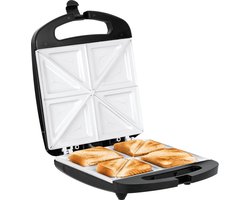 Teesa TSA3229B - Tosti-ijzer voor 4 tosti‘s, zwart